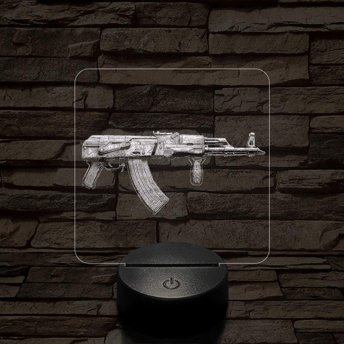 AKS-74  7 színű valósághű 3D led lámpa