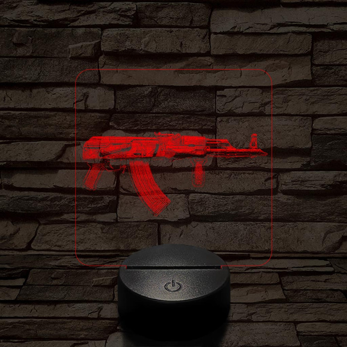 AKS-74  7 színű valósághű 3D led lámpa