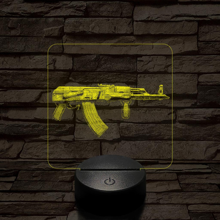 AKS-74  7 színű valósághű 3D led lámpa