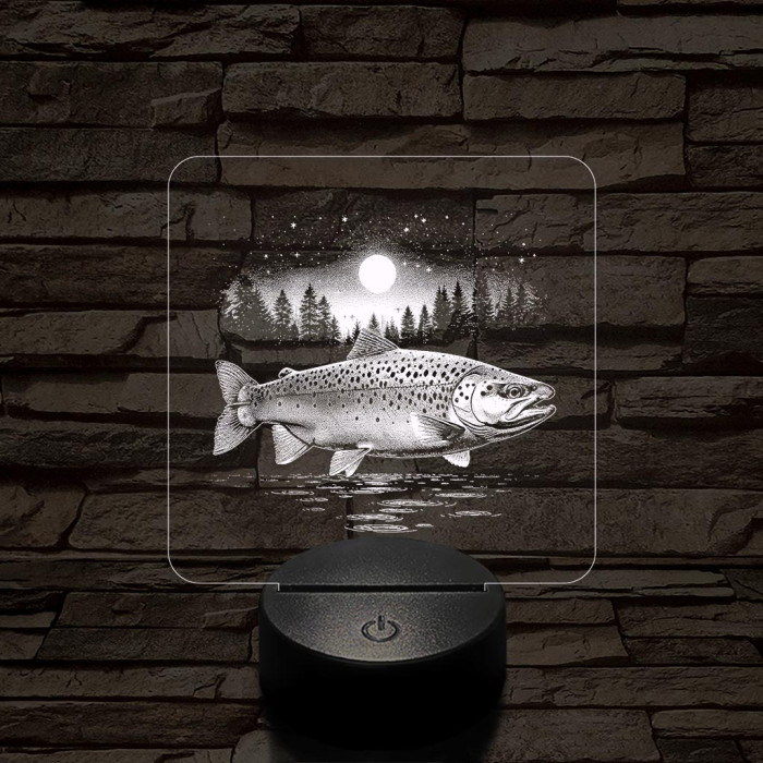 Atlanti Lazac hal 7 színű valósághű 3D led lámpa