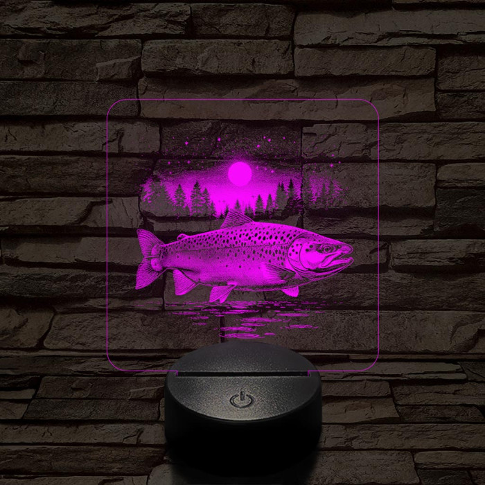 Atlanti Lazac hal 7 színű valósághű 3D led lámpa