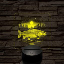 Atlanti Lazac hal 7 színű valósághű 3D led lámpa