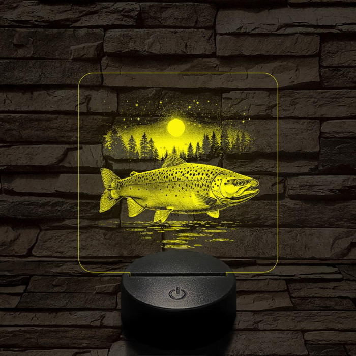 Atlanti Lazac hal 7 színű valósághű 3D led lámpa