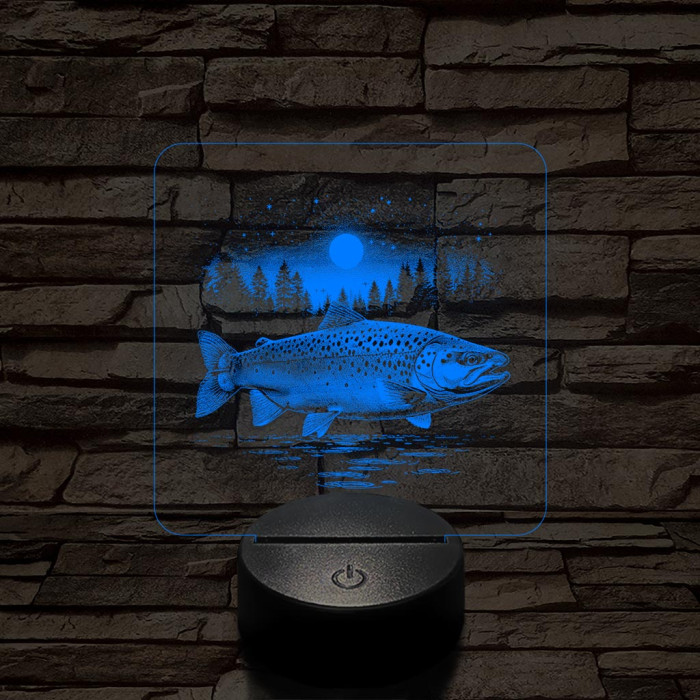 Atlanti Lazac hal 7 színű valósághű 3D led lámpa