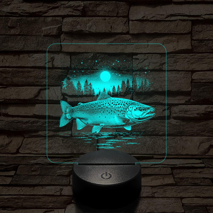 Atlanti Lazac hal 7 színű valósághű 3D led lámpa