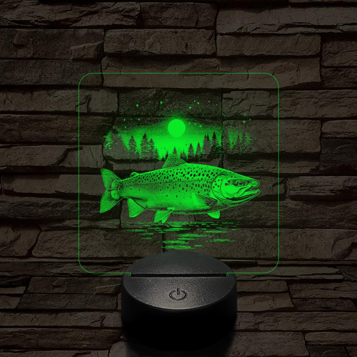 Atlanti Lazac hal 7 színű valósághű 3D led lámpa