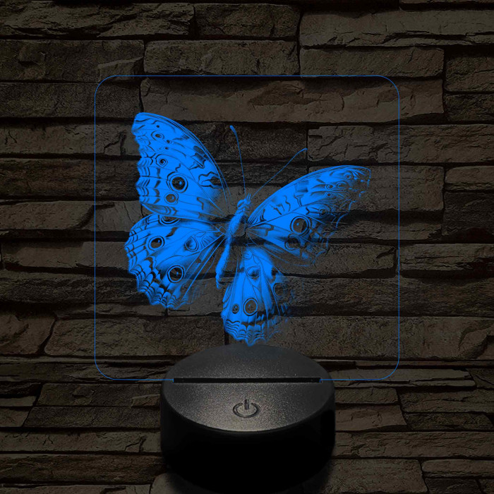 Lepke varázs 7 színű valósághű 3D led lámpa