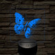 Lepke varázs 7 színű valósághű 3D led lámpa