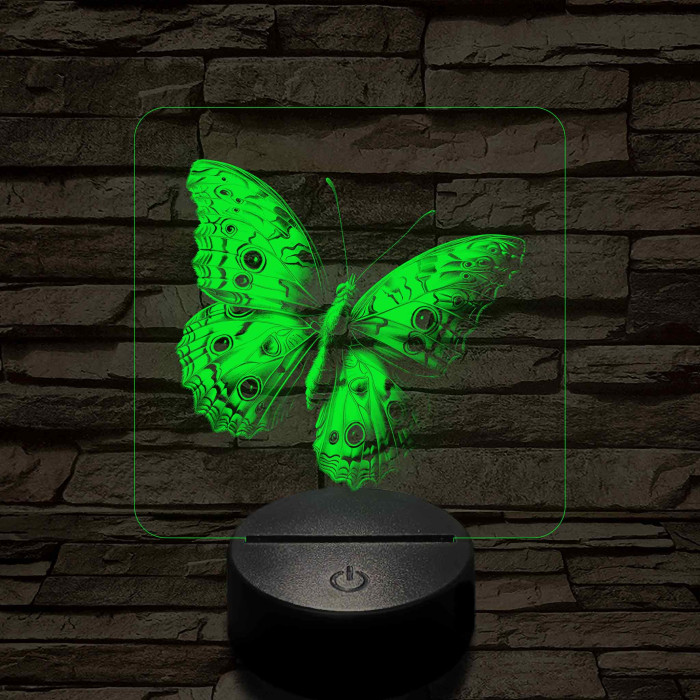 Lepke varázs 7 színű valósághű 3D led lámpa