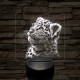 Kis leopárd 7 színű valósághű 3D led lámpa