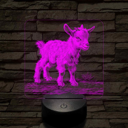 Kecskegida 7 színű valósághű 3D led lámpa