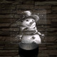 Cuki hóember 7 színű valósághű 3D led lámpa