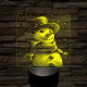 Cuki hóember 7 színű valósághű 3D led lámpa