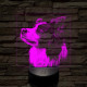 Border Collie portré 7 színű valósághű 3D led lámpa