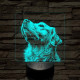 Golden Retriever portré 7 színű valósághű 3D led lámpa