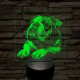 Angol Buldog portré 7 színű valósághű 3D led lámpa