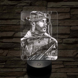 Call of Duty Price kapitány 7 színű valósághű 3D led lámpa