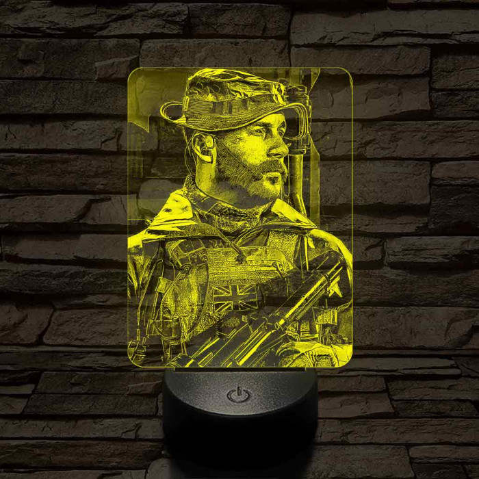 Call of Duty Price kapitány 7 színű valósághű 3D led lámpa
