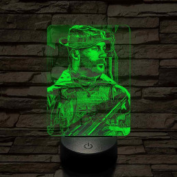 Call of Duty Price kapitány 7 színű valósághű 3D led lámpa