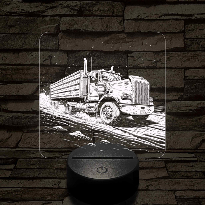 Kamion rohanásban 7 színű valósághű 3D led lámpa