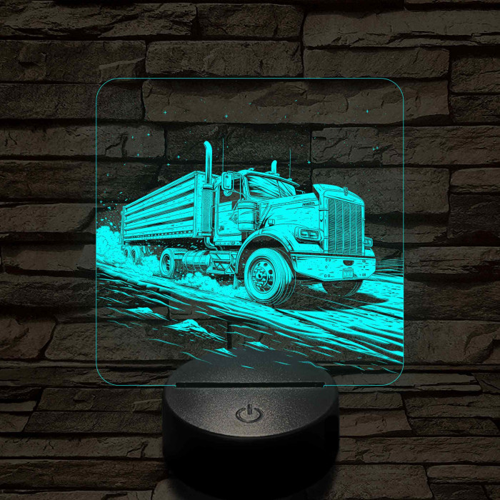 Kamion rohanásban 7 színű valósághű 3D led lámpa