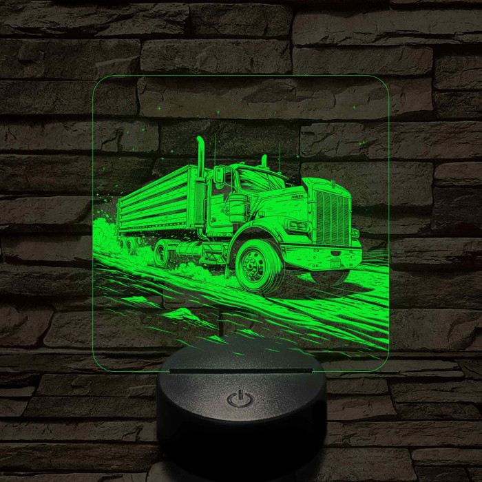 Kamion rohanásban 7 színű valósághű 3D led lámpa