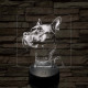 Cane corso masztiff portré 7 színű valósághű 3D led lámpa