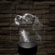 Simaszőrű retriever portré 7 színű valósághű 3D led lámpa