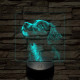 Simaszőrű retriever portré 7 színű valósághű 3D led lámpa