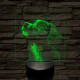Simaszőrű retriever portré 7 színű valósághű 3D led lámpa