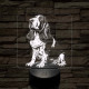 Basset Hound ül 7 színű valósághű 3D led lámpa