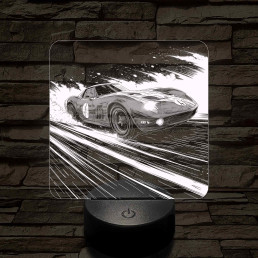 Chevrolet Corvette 1970 7 színű valósághű 3D led lámpa