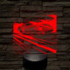 Chevrolet Corvette 1970 7 színű valósághű 3D led lámpa