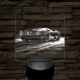 Ford GT 13 7 színű valósághű 3D led lámpa