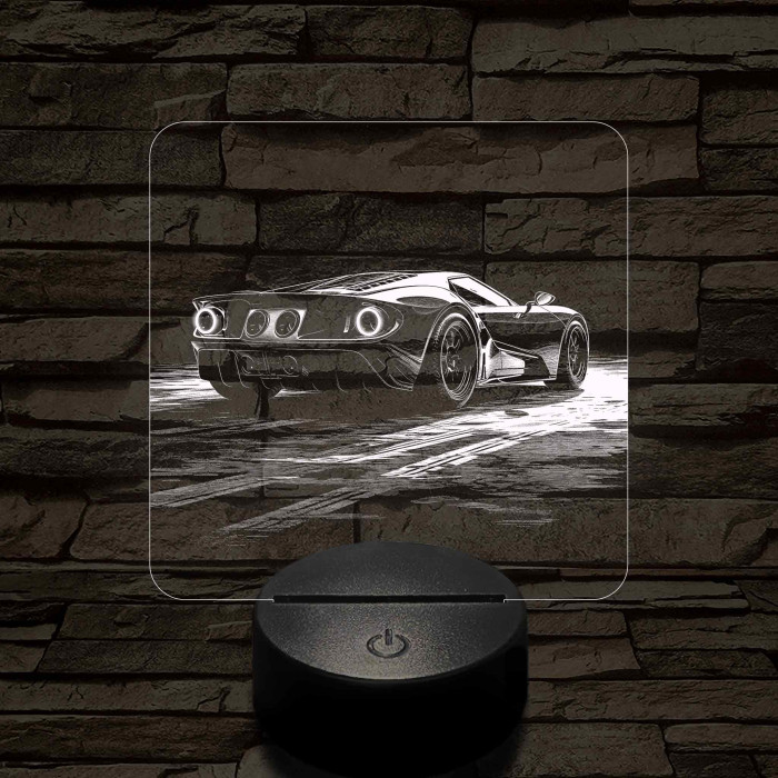 Ford GT 13 7 színű valósághű 3D led lámpa