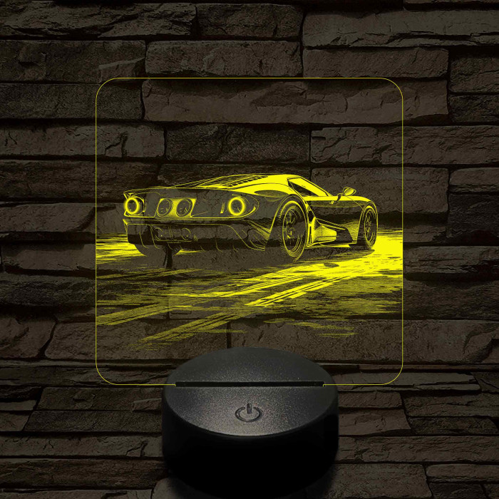 Ford GT 13 7 színű valósághű 3D led lámpa
