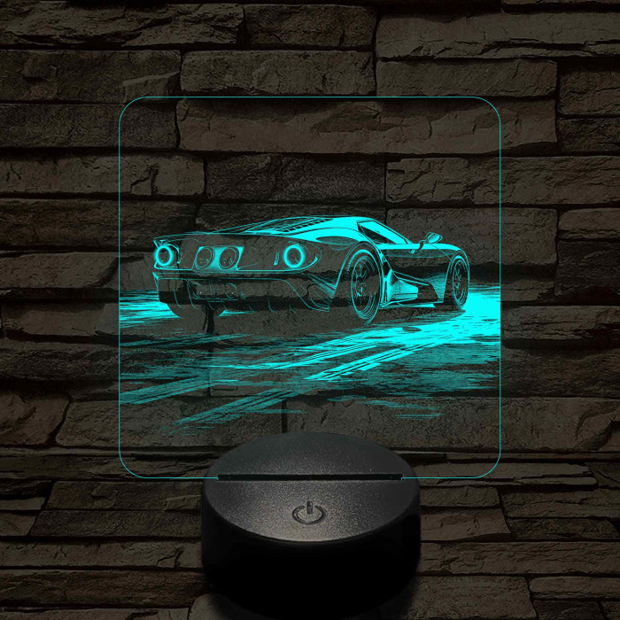 Ford GT 13 7 színű valósághű 3D led lámpa