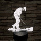 Golf idő 7 színű valósághű 3D led lámpa