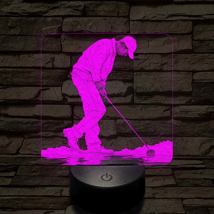 Golf idő 7 színű valósághű 3D led lámpa