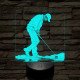 Golf idő 7 színű valósághű 3D led lámpa