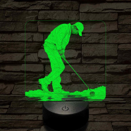 Golf idő 7 színű valósághű 3D led lámpa