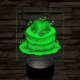 Szerelem torta  7 színű valósághű 3D led lámpa