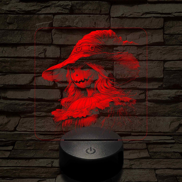 Lady Madárijesztő 7 színű valósághű 3D led lámpa