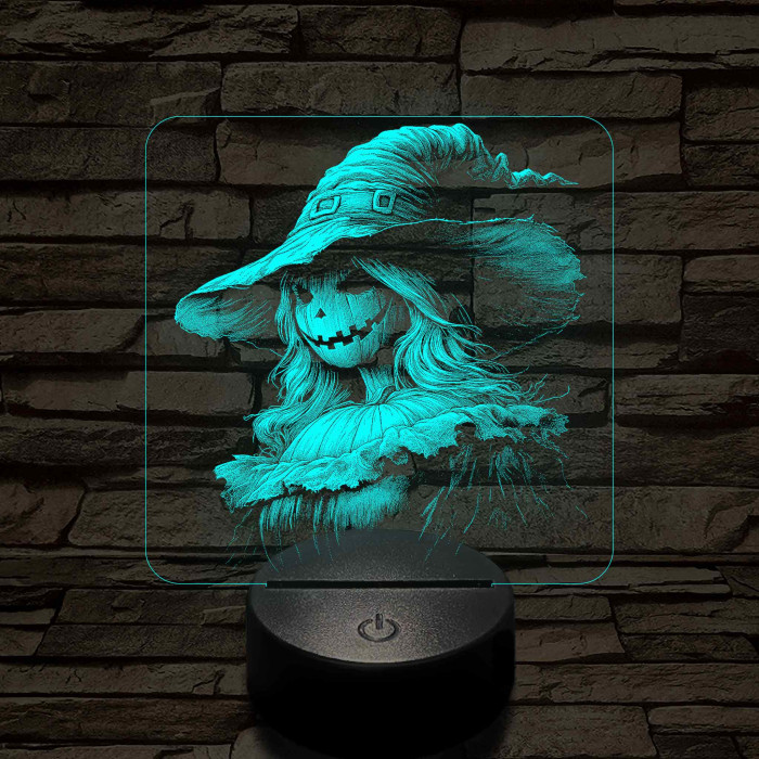 Lady Madárijesztő 7 színű valósághű 3D led lámpa