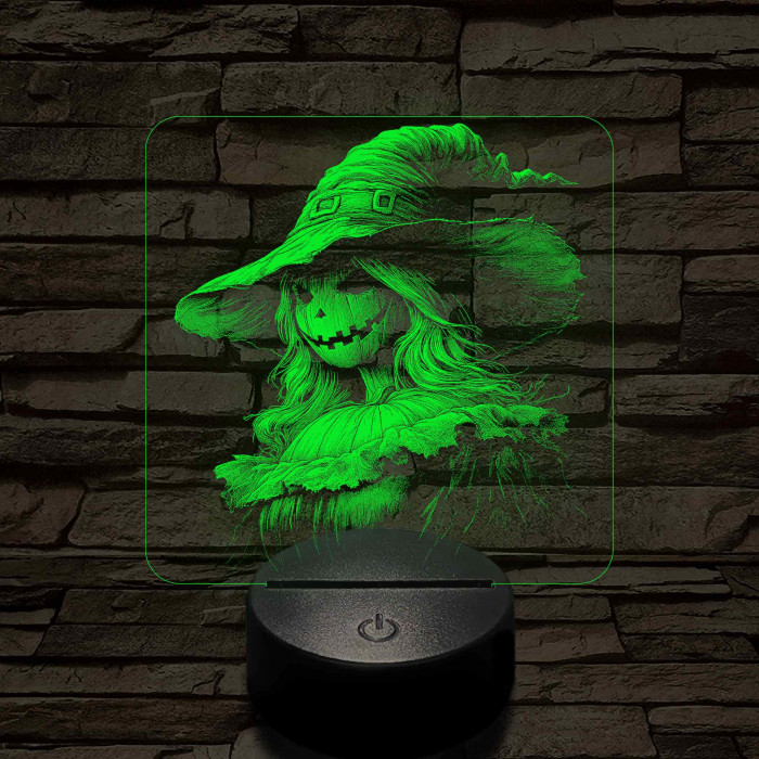 Lady Madárijesztő 7 színű valósághű 3D led lámpa