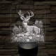 Dombon pihenő szarvas 7 színű valósághű 3D led lámpa
