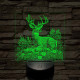 Dombon pihenő szarvas 7 színű valósághű 3D led lámpa