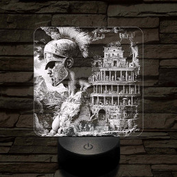 Ókori birodalom 7 színű valósághű 3D led lámpa