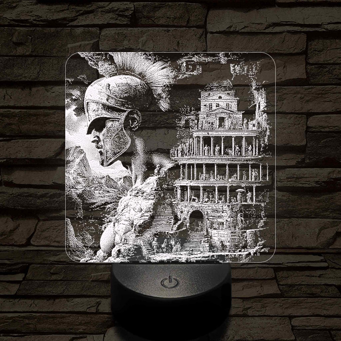 Ókori birodalom 7 színű valósághű 3D led lámpa