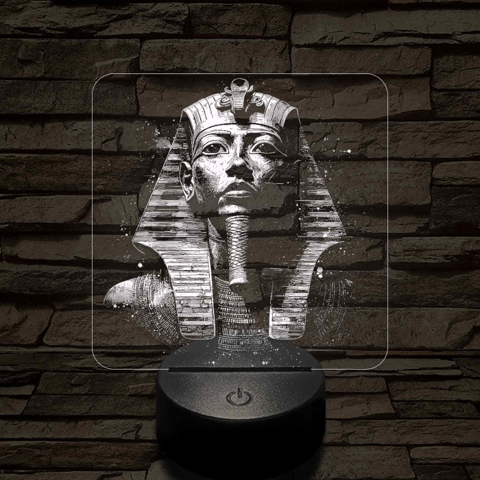 Tutankhamun arany maszkja 7 színű valósághű 3D led lámpa